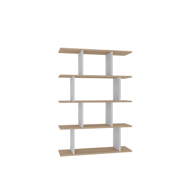 könyvespolc Harmon - White, Oak-VASBÚTOR