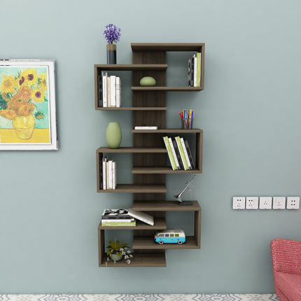 könyvespolc Lotus - Walnut-VASBÚTOR