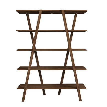 könyvespolc Perla - Walnut-VASBÚTOR
