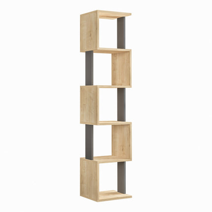 könyvespolc Piri - Sonoma Oak, Anthracite-VASBÚTOR
