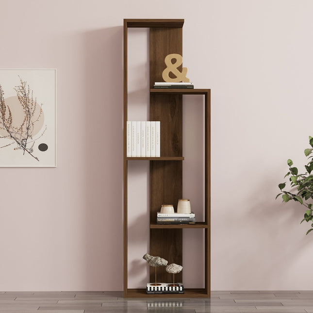 könyvespolc Wand - Walnut-VASBÚTOR